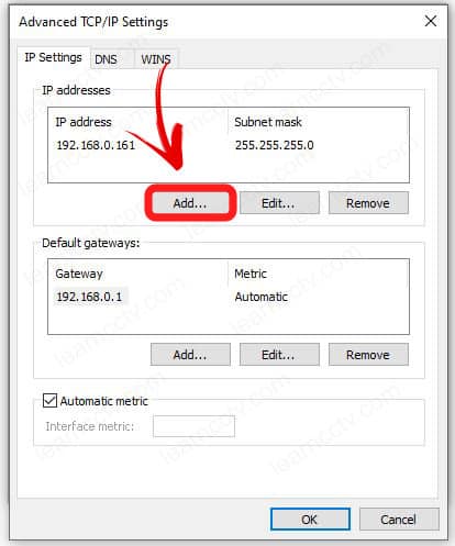 Add button