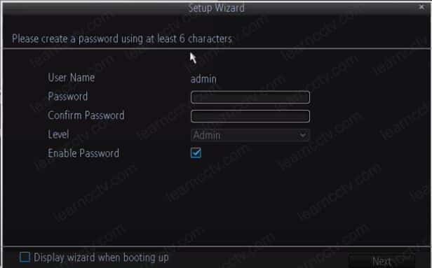Amcrest DVR 650TVL Create a new password