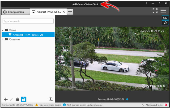 Amcrest PTZ on Axis Camera Station