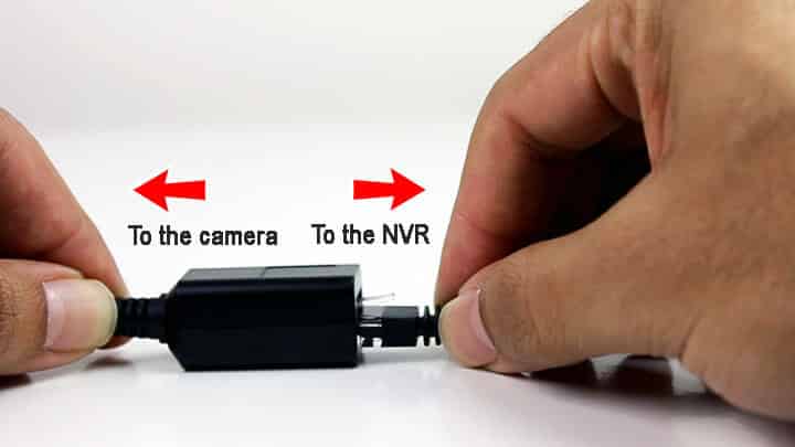 Security camera RJ45 connector