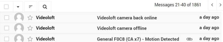 Videoloft alerts